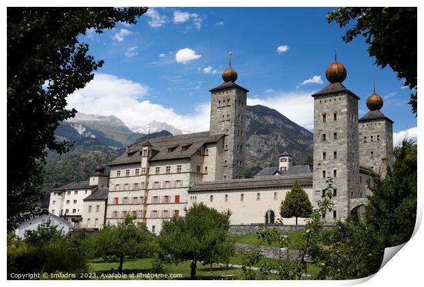 Stockalper Palace, Brig-Glis, Switzerland Print by Imladris 
