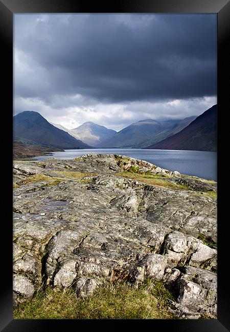 Wastwater towards Great Gable Framed Print by Catherine Fowler