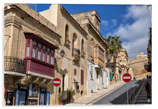 City of Victoria in Gozo, Malta Acrylic by Artur Bogacki