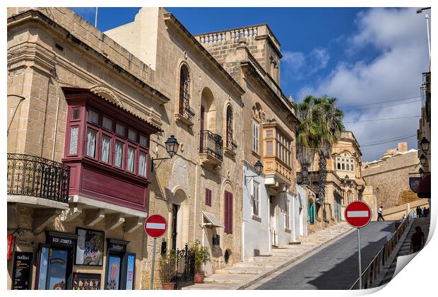 City of Victoria in Gozo, Malta Print by Artur Bogacki