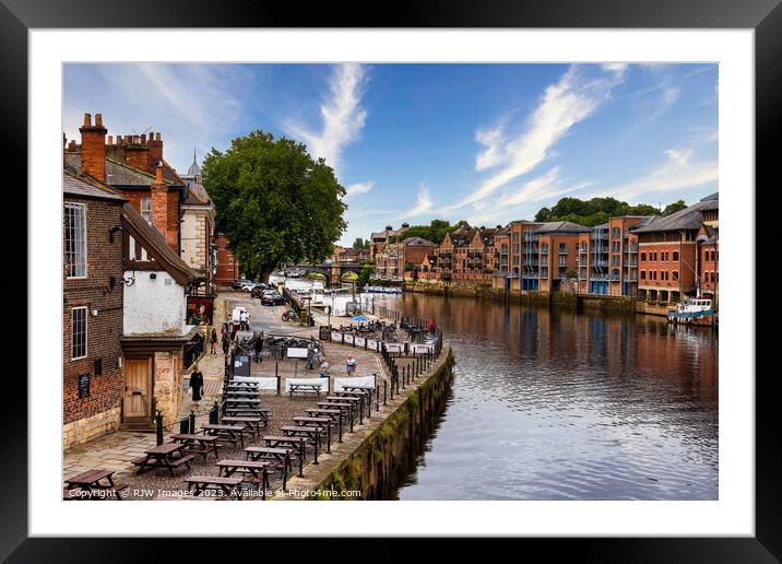 York and River Ouse Framed Mounted Print by RJW Images