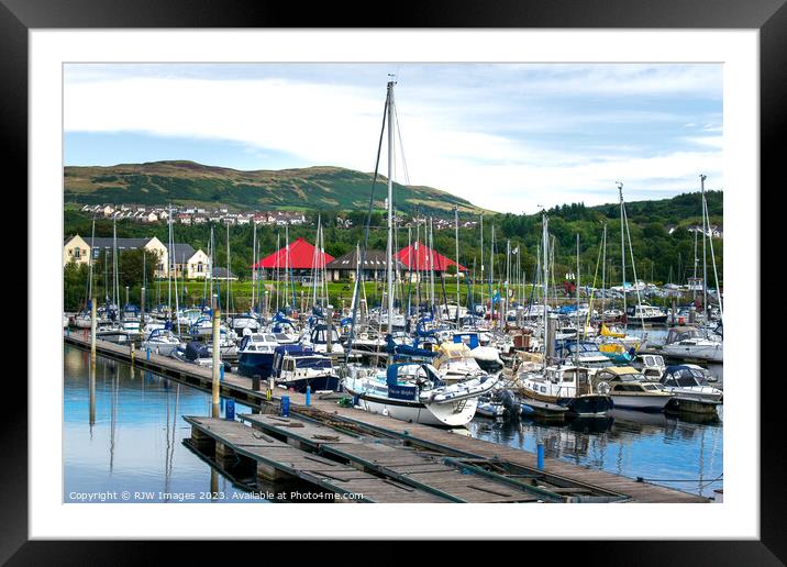 Inverkip Marina Framed Mounted Print by RJW Images