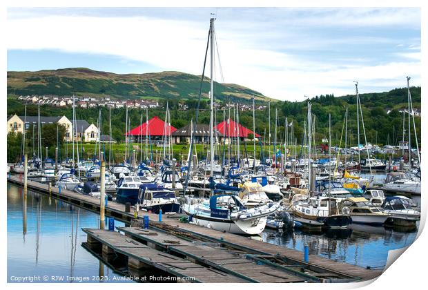 Inverkip Marina Print by RJW Images