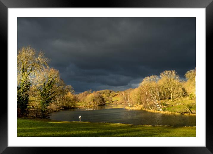 Storm clouds over the fish pond #2 Framed Mounted Print by Bill Allsopp