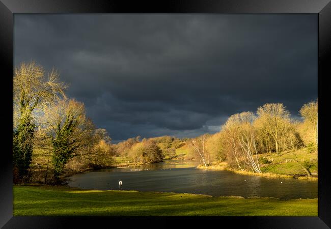 Storm clouds over the fish pond #2 Framed Print by Bill Allsopp