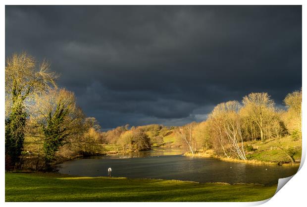 Storm clouds over the fish pond #2 Print by Bill Allsopp