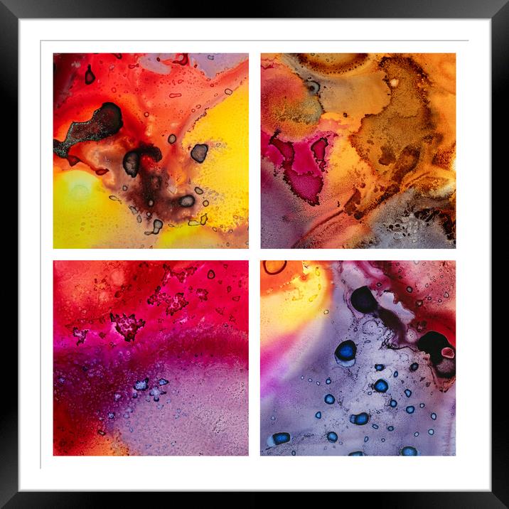 Quadtych colours of art. Framed Mounted Print by Bill Allsopp