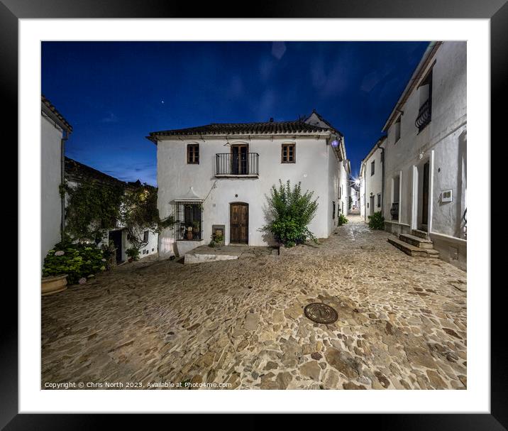 Andalusian courtyard. Framed Mounted Print by Chris North