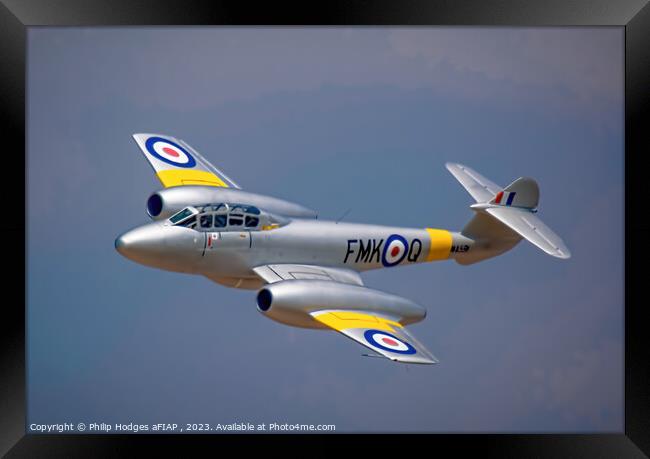 Gloster Meteor T7 WA591 Framed Print by Philip Hodges aFIAP ,