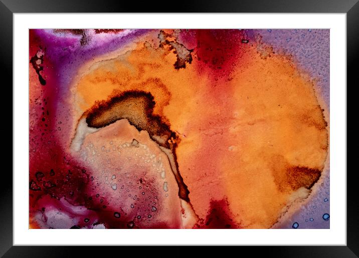 A colourful abstract painting. Framed Mounted Print by Bill Allsopp