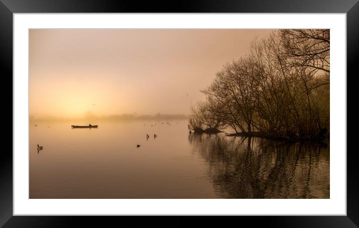 Golden Lake  Framed Mounted Print by simon alun hark