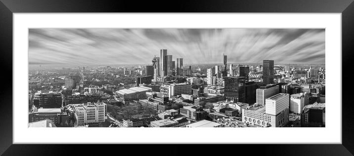 City of Manchester Skyline Framed Mounted Print by Apollo Aerial Photography