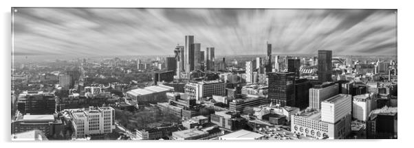City of Manchester Skyline Acrylic by Apollo Aerial Photography