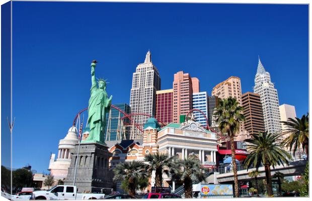 Las Vegas' NYC Skyline Replica Canvas Print by Andy Evans Photos