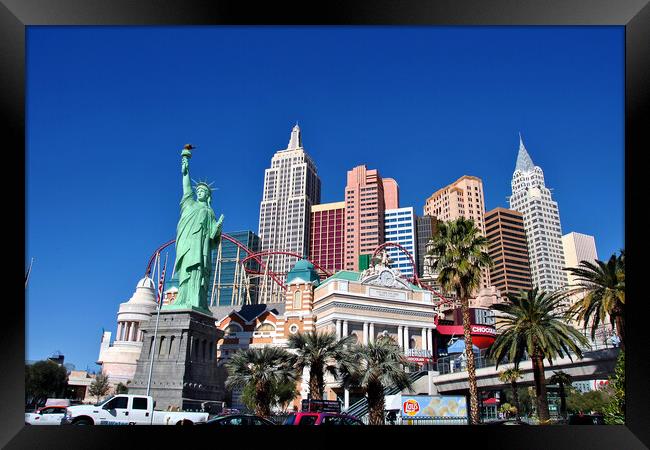 Las Vegas' NYC Skyline Replica Framed Print by Andy Evans Photos