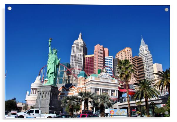 Las Vegas' NYC Skyline Replica Acrylic by Andy Evans Photos