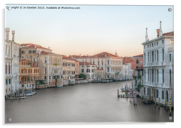 Sunrise over the Venetian Canal Acrylic by Jo Sowden