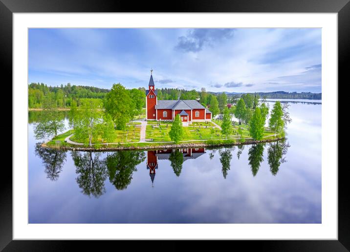 Rammens Church in Varmland, Sweden Framed Mounted Print by Arterra 