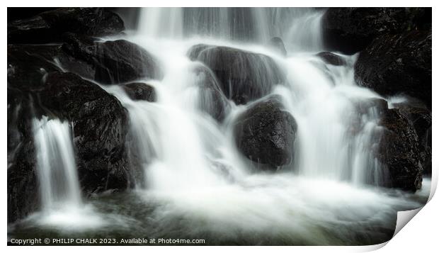 The perfectly formed Ladore waterfalls 921  Print by PHILIP CHALK