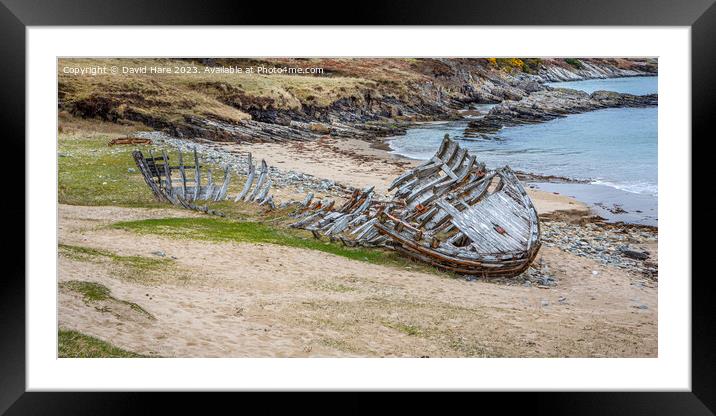 Boat skeleton Framed Mounted Print by David Hare