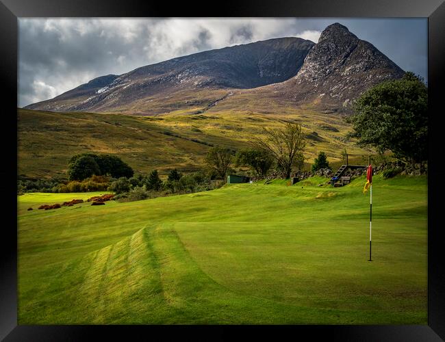 6th Green at Corrie GC Framed Print by David Brookens