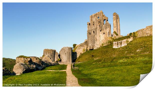 The Romantic Ruins of Corfe Castle  Print by Paul Tuckley