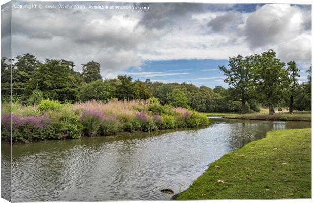 Blooming wild flowers at Painshill Cobham Canvas Print by Kevin White