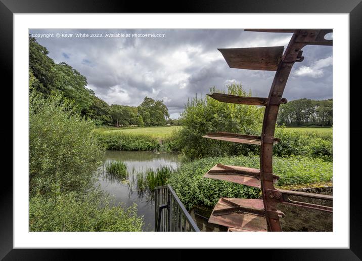 View from watermill at Painshill Gardens Cobham Framed Mounted Print by Kevin White