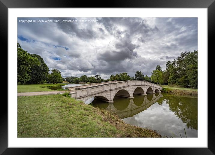 Five Arch bridge Painshill Park Gardens Framed Mounted Print by Kevin White