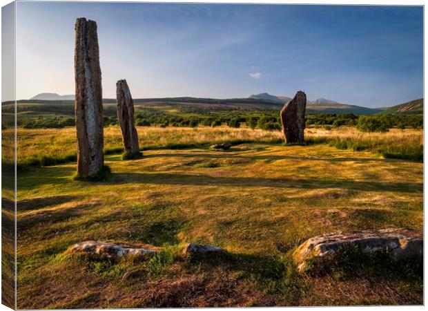Machrie Standing Stones Canvas Print by David Brookens