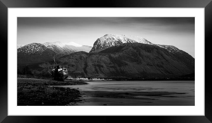 Ben Nevis and the old Boat  Framed Mounted Print by Anthony McGeever