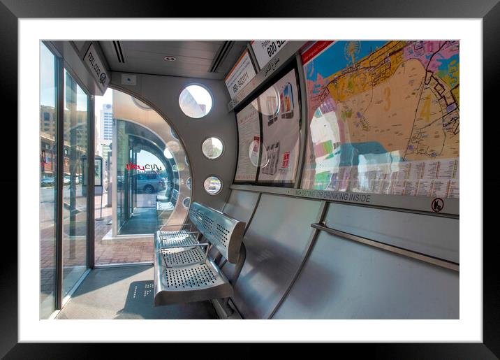 Dubai bus stop Framed Mounted Print by Fabrizio Troiani