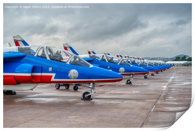Patrouille de France Alpha Jet RAF Leuchars Print by Navin Mistry