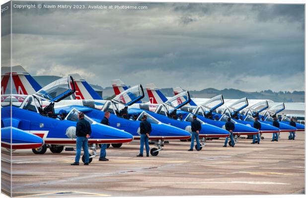 Patrouille de France Alpha Jets Canvas Print by Navin Mistry