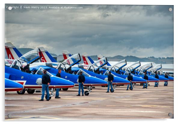 Patrouille de France Alpha Jets Acrylic by Navin Mistry
