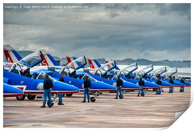 Patrouille de France Alpha Jets Print by Navin Mistry