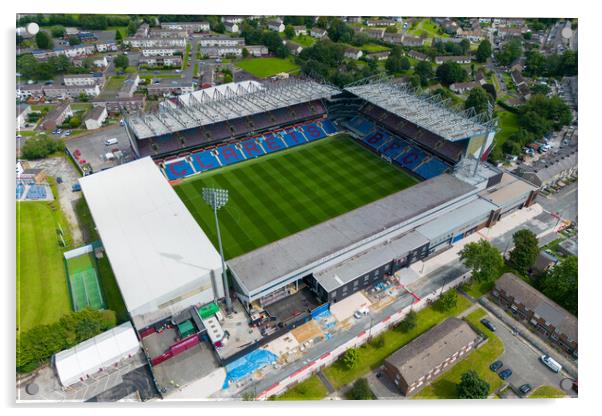Turf Moor Burnley FC Acrylic by Apollo Aerial Photography