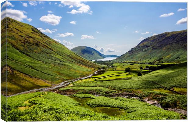 Wast Water and Wasdale Head  Cumbria Canvas Print by Maggie McCall