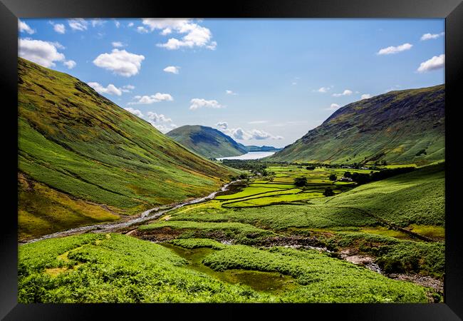 Wast Water and Wasdale Head  Cumbria Framed Print by Maggie McCall