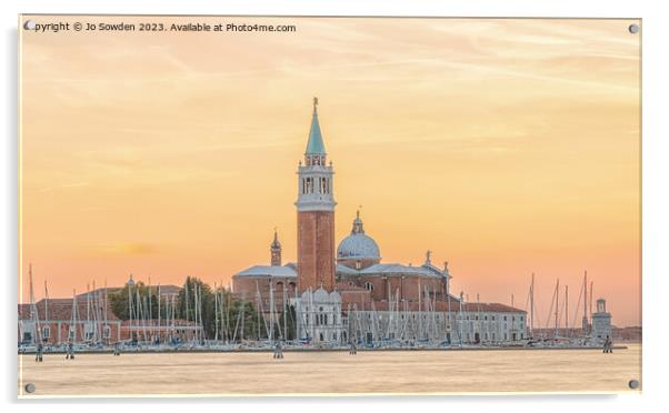 The Church of San Giorgio Maggiore, Venice Acrylic by Jo Sowden