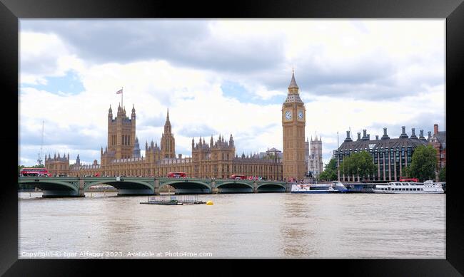 Westminster From Southbank Framed Print by Igor Alifanov