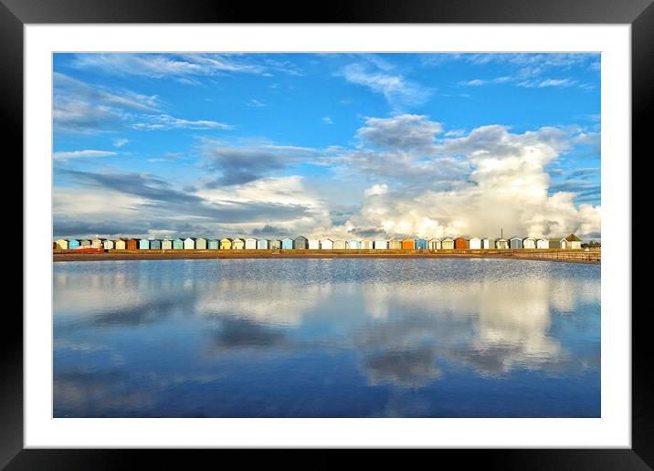Sunrise reflections over the Brightlingsea Tidal pool  Framed Mounted Print by Tony lopez