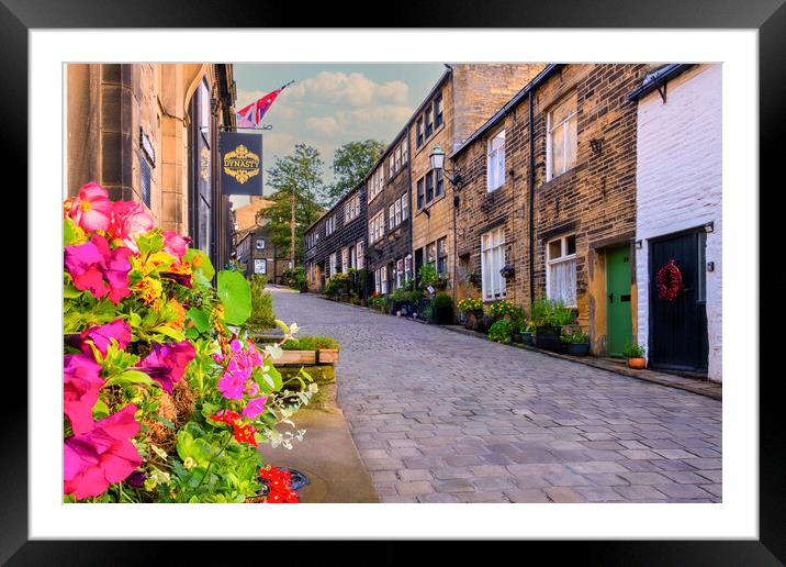Haworth Main Street in Summertime Framed Mounted Print by Tim Hill