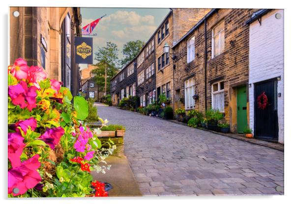 Haworth Main Street in Summertime Acrylic by Tim Hill