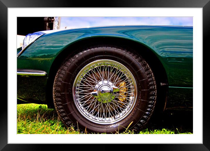Iconic E-Type Jaguar: A Vintage Masterpiece Framed Mounted Print by Andy Evans Photos