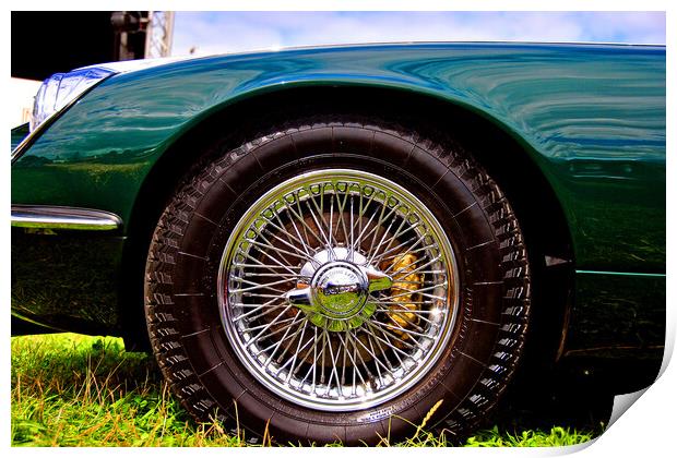 Iconic E-Type Jaguar: A Vintage Masterpiece Print by Andy Evans Photos