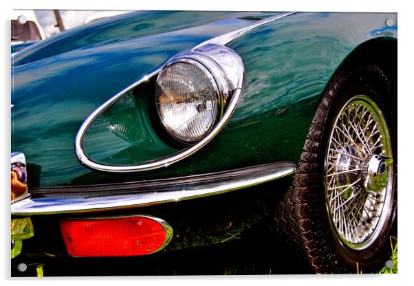 Iconic E-Type Jaguar: A Classic Revival Acrylic by Andy Evans Photos