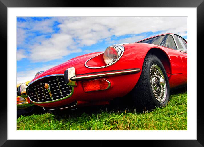 Iconic E-Type Jaguar: A Timeless Classic Framed Mounted Print by Andy Evans Photos