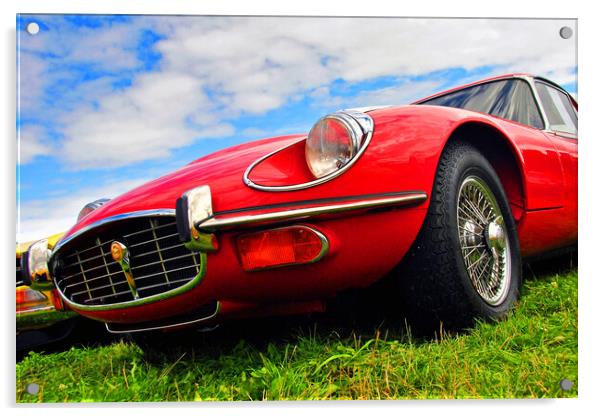 Iconic E-Type Jaguar: A Timeless Classic Acrylic by Andy Evans Photos