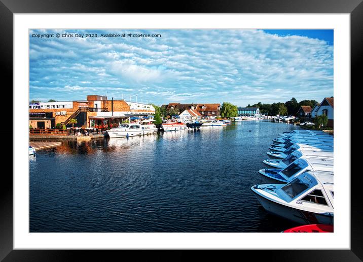 River Bure at Wroxham Bridge Framed Mounted Print by Chris Day
